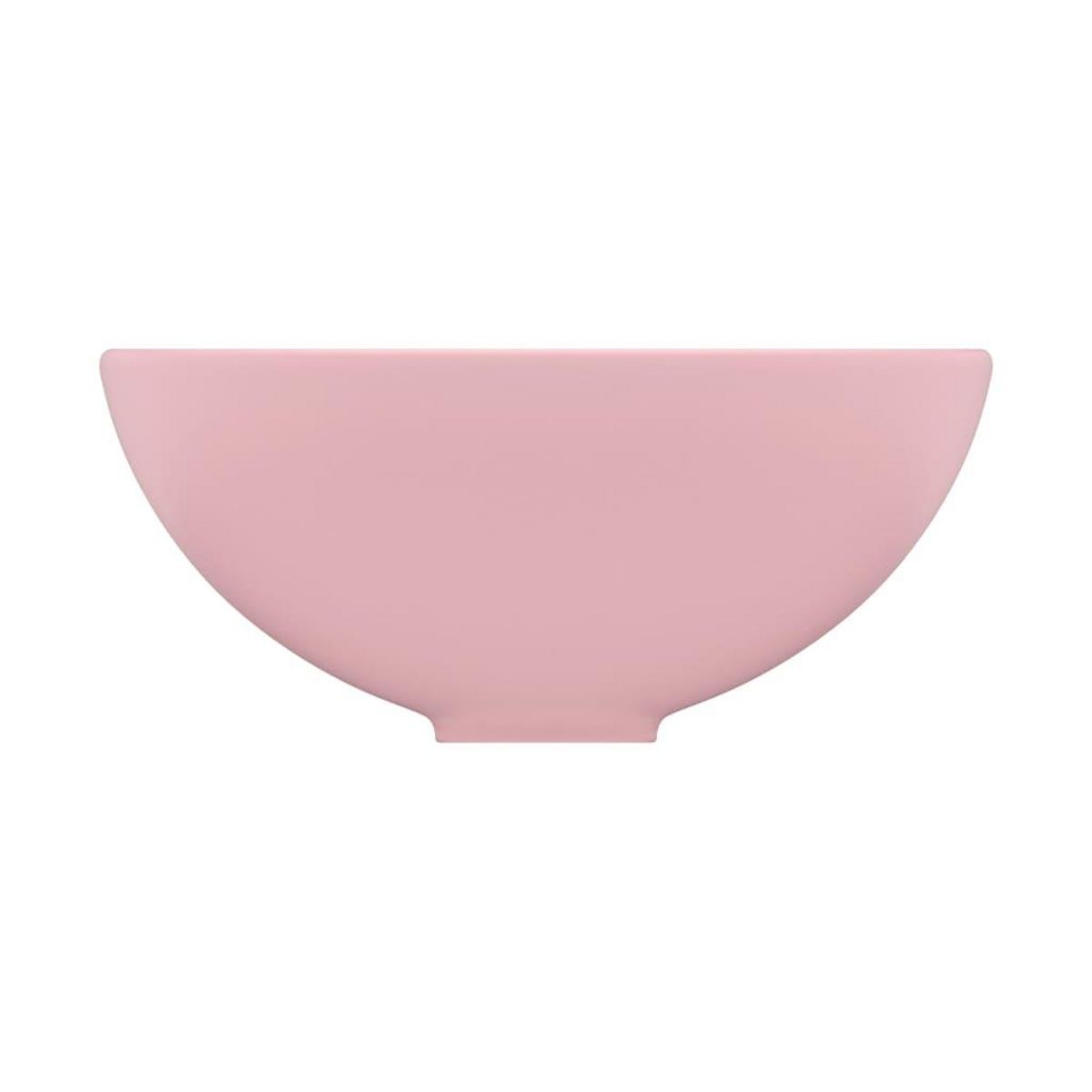 VIDAXL Lavabo rond de salle de bain Rose mat 32,5x14 cm Ceramique