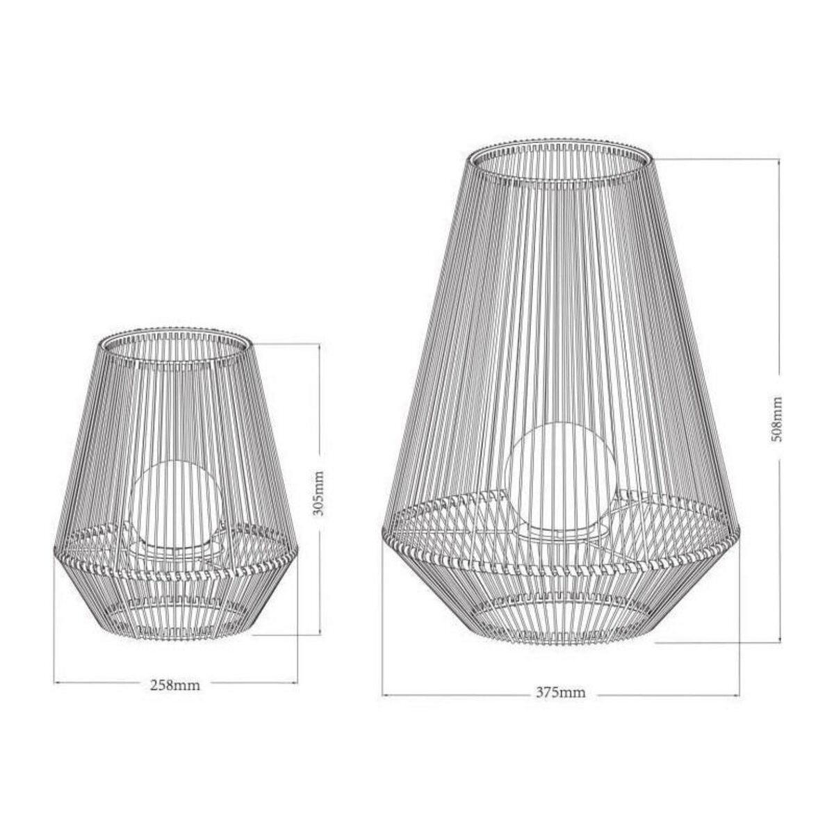 Galix Lanterne decorative H30 - boule perlee - GALIX