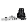 Voir la diapositive 1 : KITCHEN COOK Batterie de cuisine 10 pièces en aluminium noire