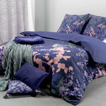 Les Ateliers du Linge Parure housse de couette 100% coton 47fils paola. Coloris disponibles : Bleu