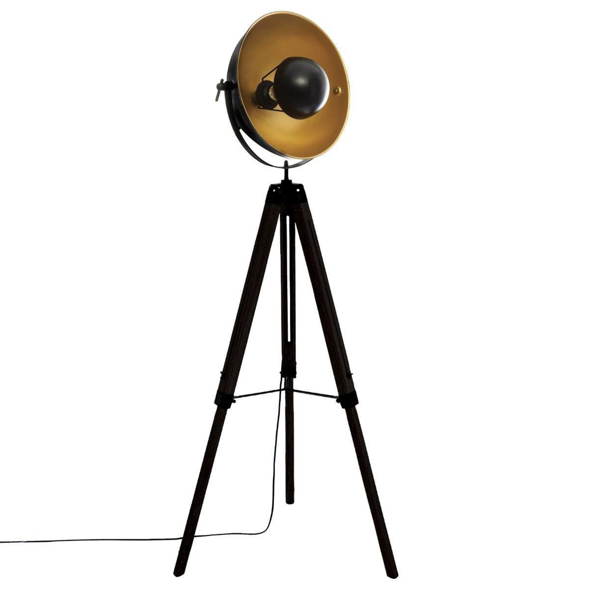 ATMOSPHERA Lampadaire trépied design  lahti  156cm noir & or