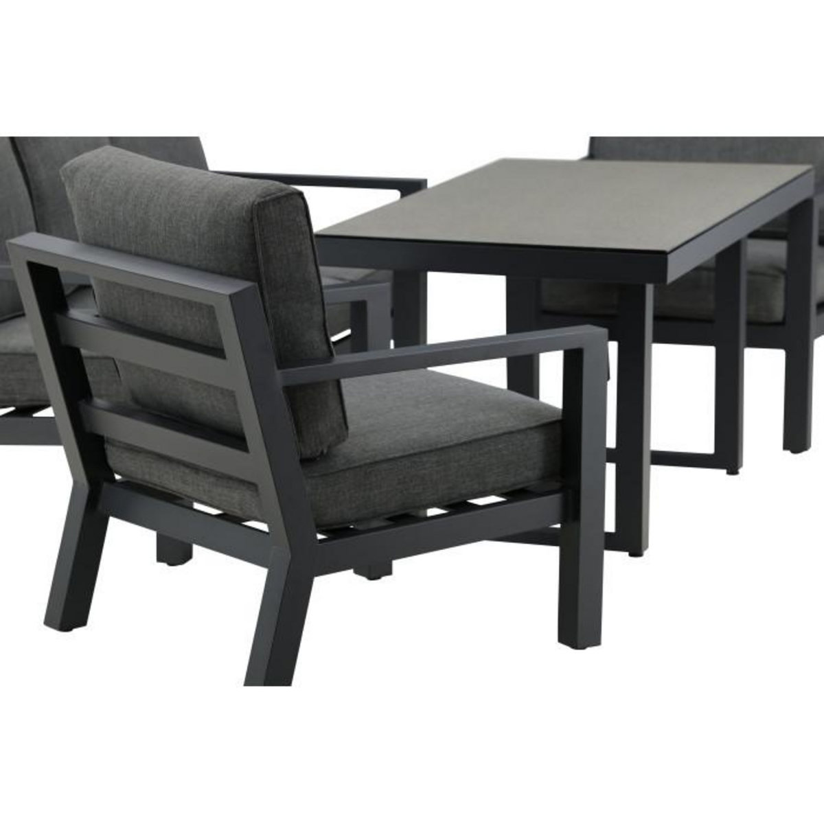 Paris Prix Salon de Jardin 5 Places  Barcelona  171cm Noir