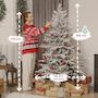 Voir la diapositive 3 : HOMCOM Sapin de Noël artificiel enneigé H.180cm 1815 branches grand réalisme support métal pliable vert blanc