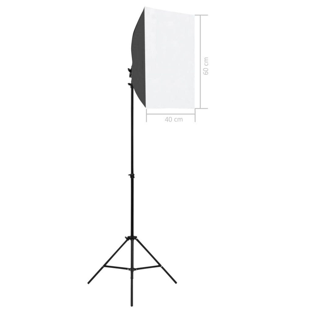 VIDAXL Kit de studio photo avec boîtes a lumiere et toile de fond