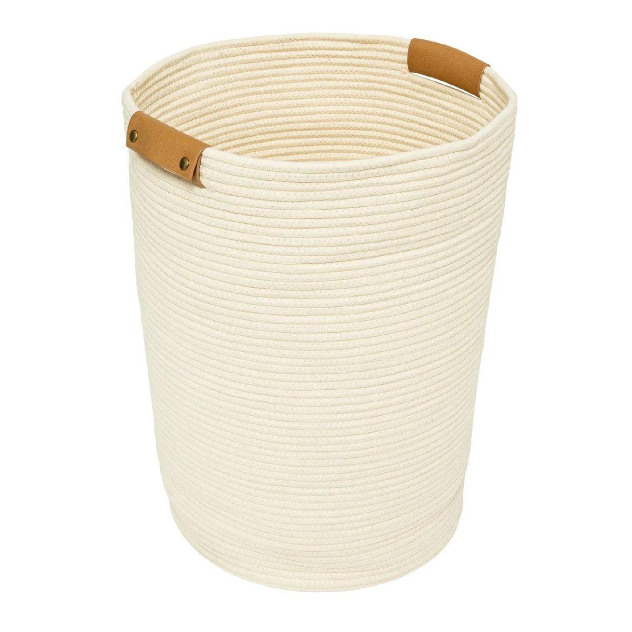 FIVE Panier à linge rond  duo  80l ivoire
