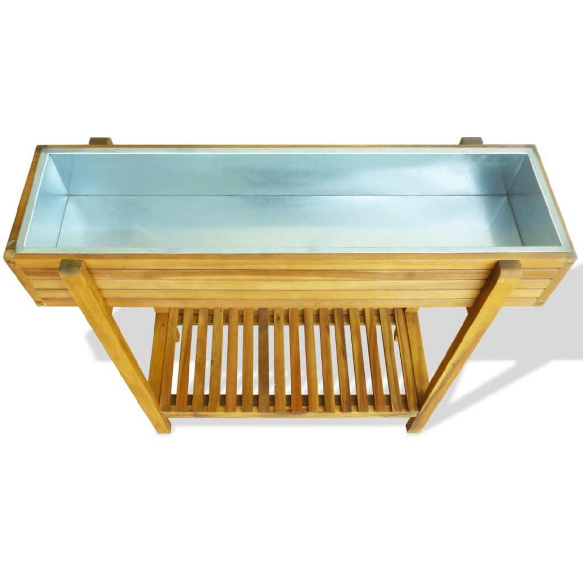 VIDAXL Lit sureleve de jardin Bois massif d'acacia et zinc