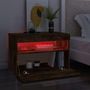 Voir la diapositive 5 : VIDAXL Meuble TV avec lumieres LED Chene fume 60x35x40 cm