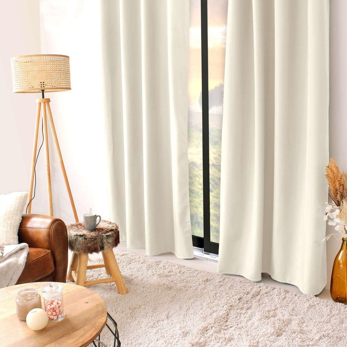 TOILINUX Rideau thermique Glacier