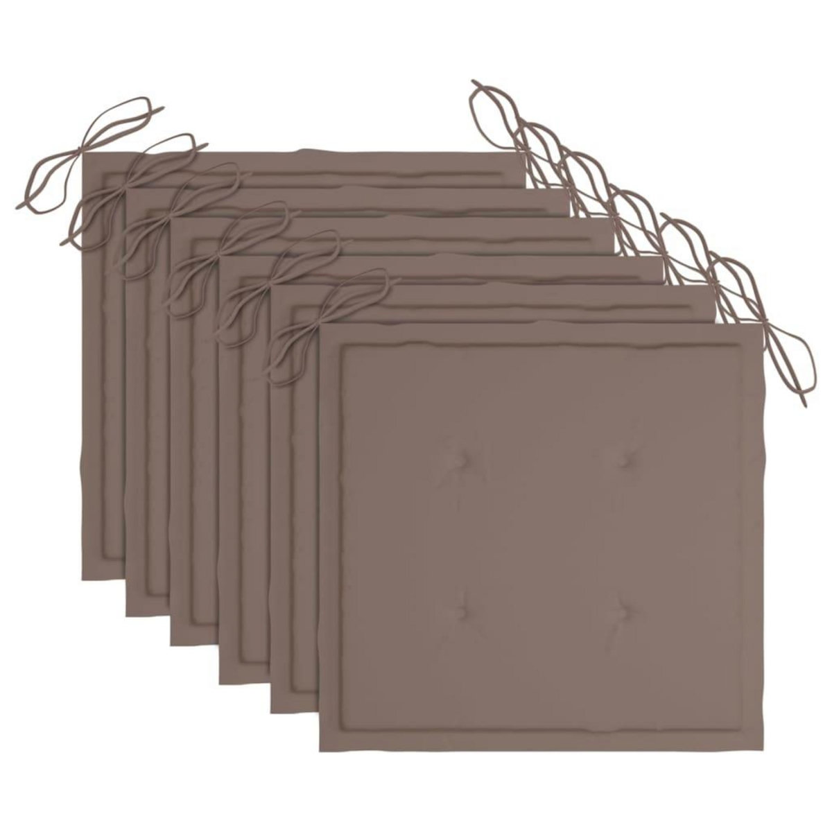 VIDAXL Chaises de jardin avec coussins lot de 6 Bois d'acacia massif