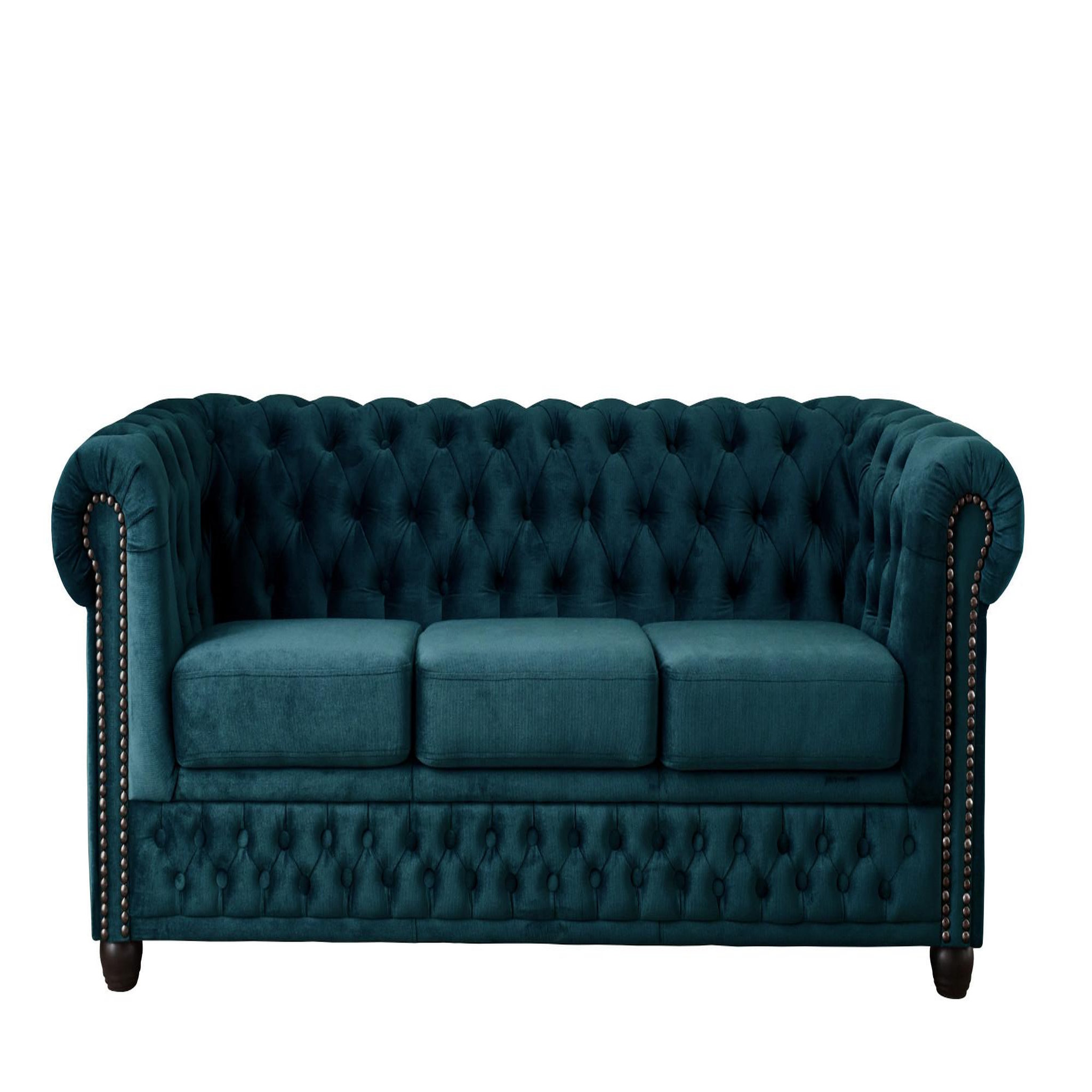 Voir la diapositive 5 : LISA DESIGN William - canapé chesterfield - 3 places - en velours