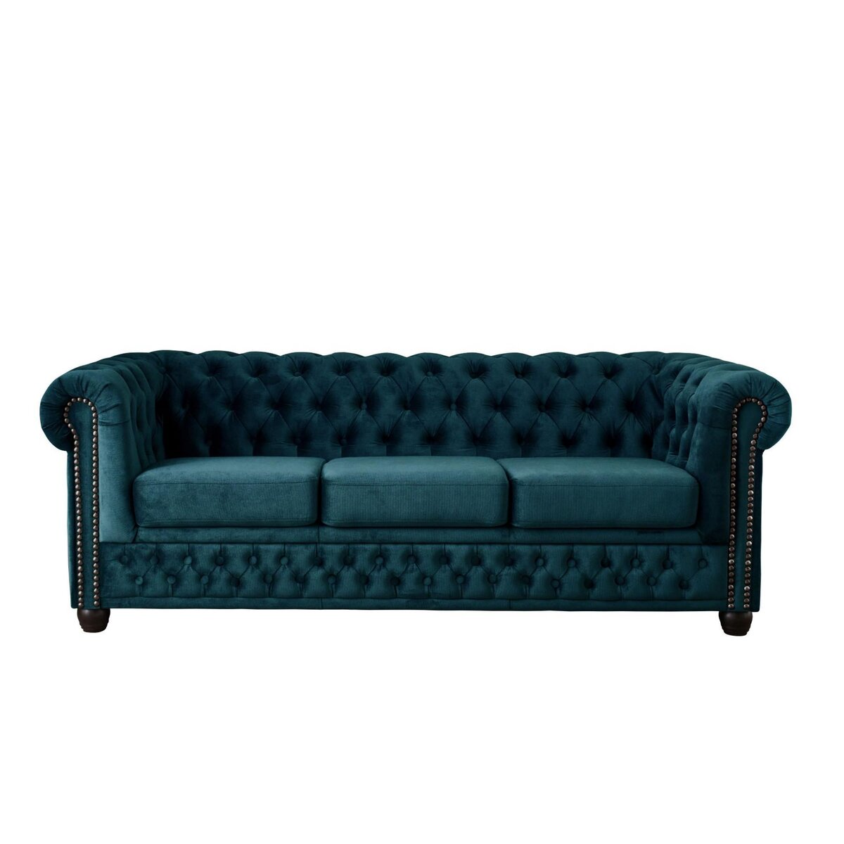 LISA DESIGN William - canapé chesterfield - 3 places - en velours