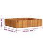Voir la diapositive 6 : VIDAXL Lit sureleve de jardin 100x100x25 cm Bois massif d'acacia