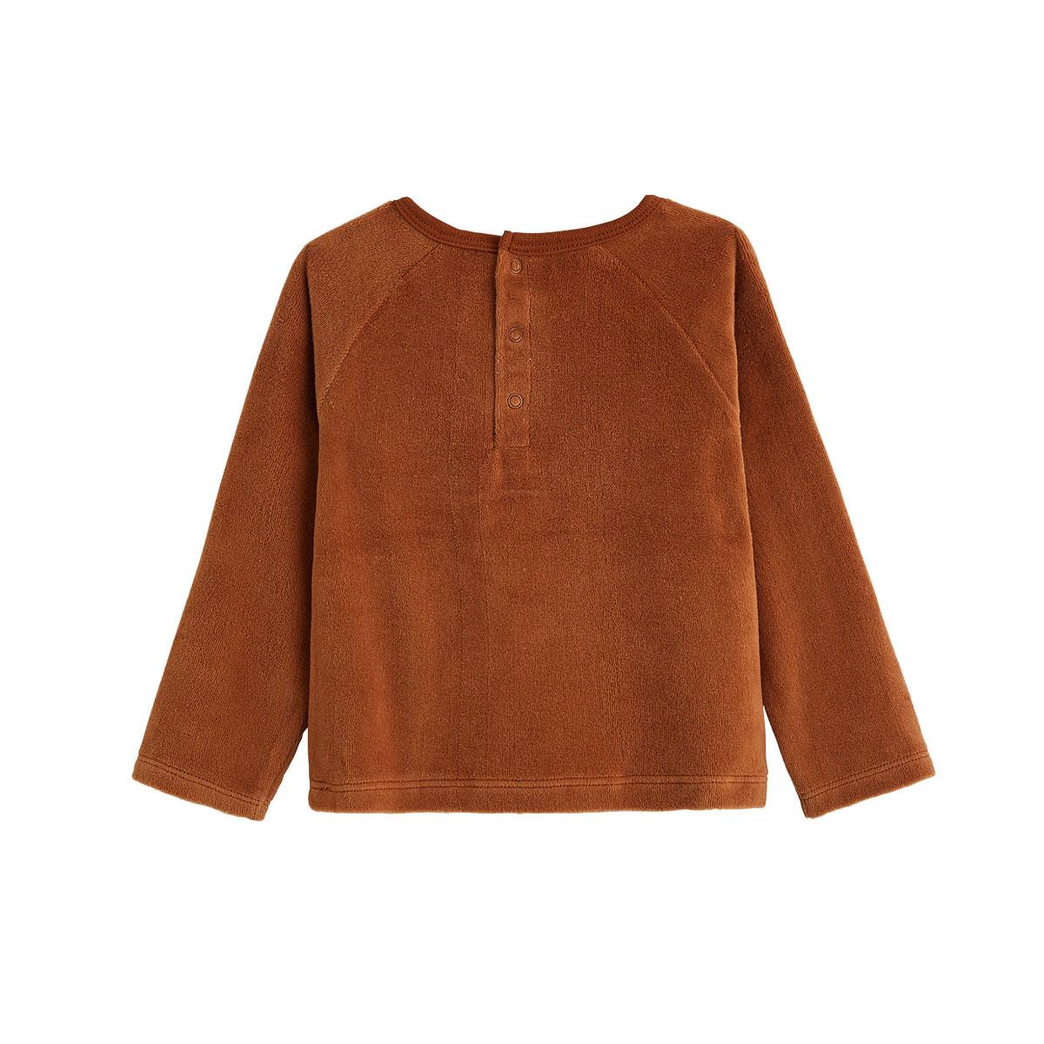 Voir la diapositive 4 : Petit BÃ©guin Pyjama enfant 2 pièces en velours moka