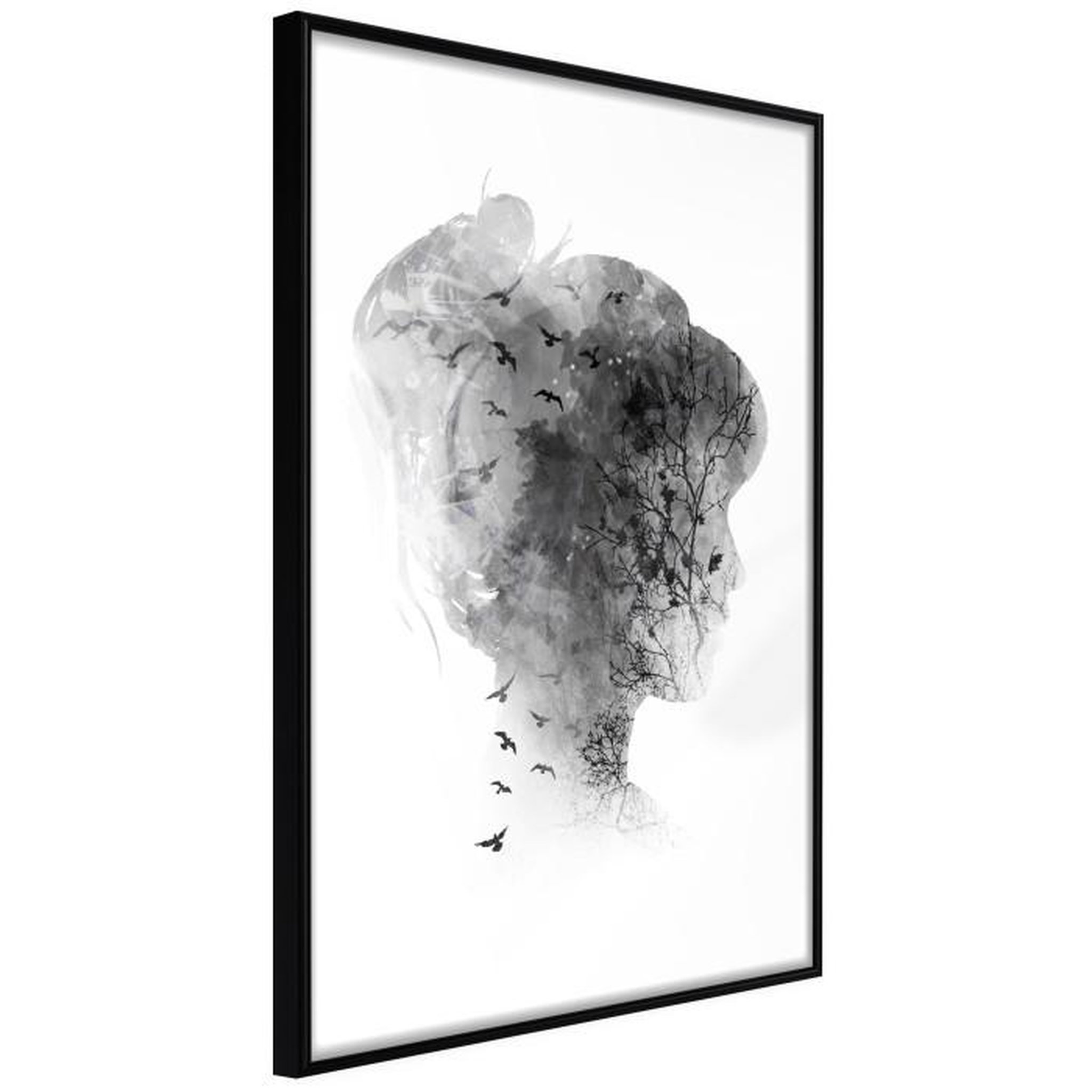 Paris Prix Affiche Murale Encadrée  Head Full of Dreams. Coloris disponibles : Noir, Jaune