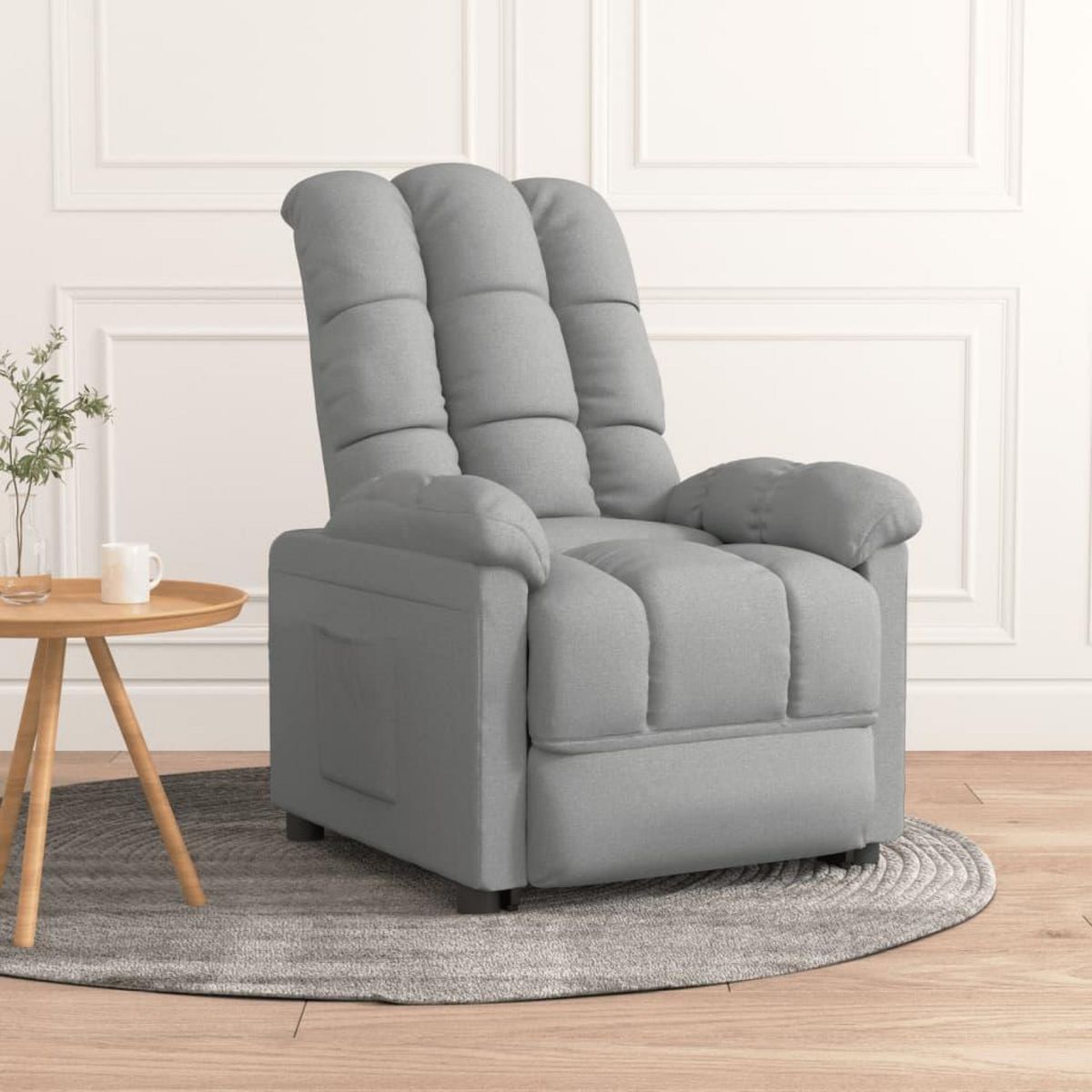 VIDAXL Fauteuil inclinable Gris clair Tissu