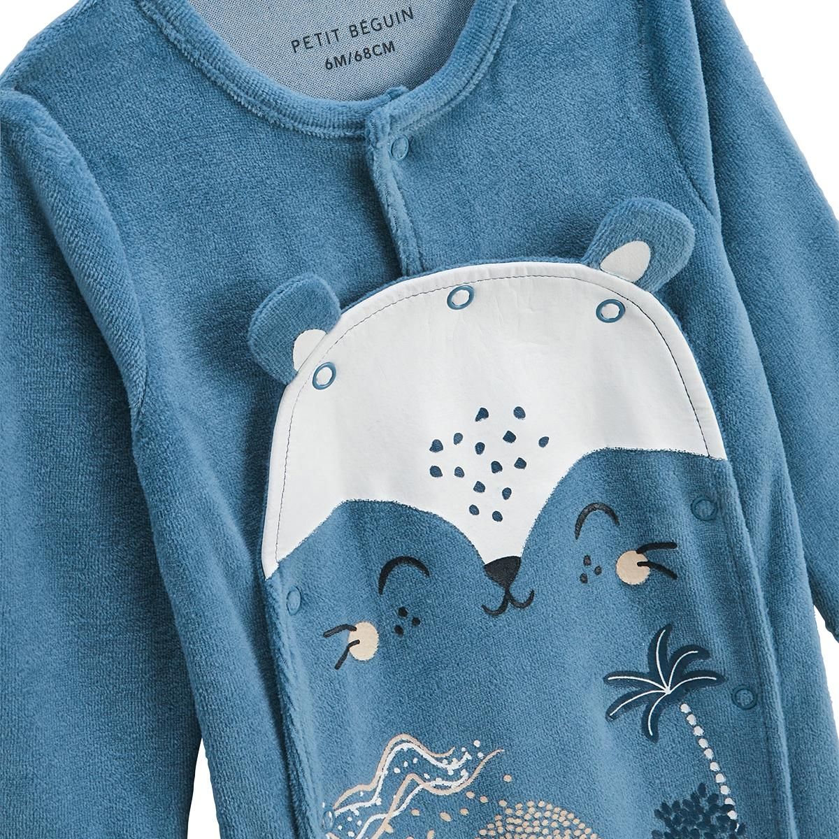 Petit Béguin Pyjama bébé en velours ouverture pont Dune Valley