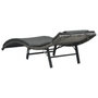 Voir la diapositive 5 : VIDAXL Chaise longue pliable avec coussin Resine tressee Gris