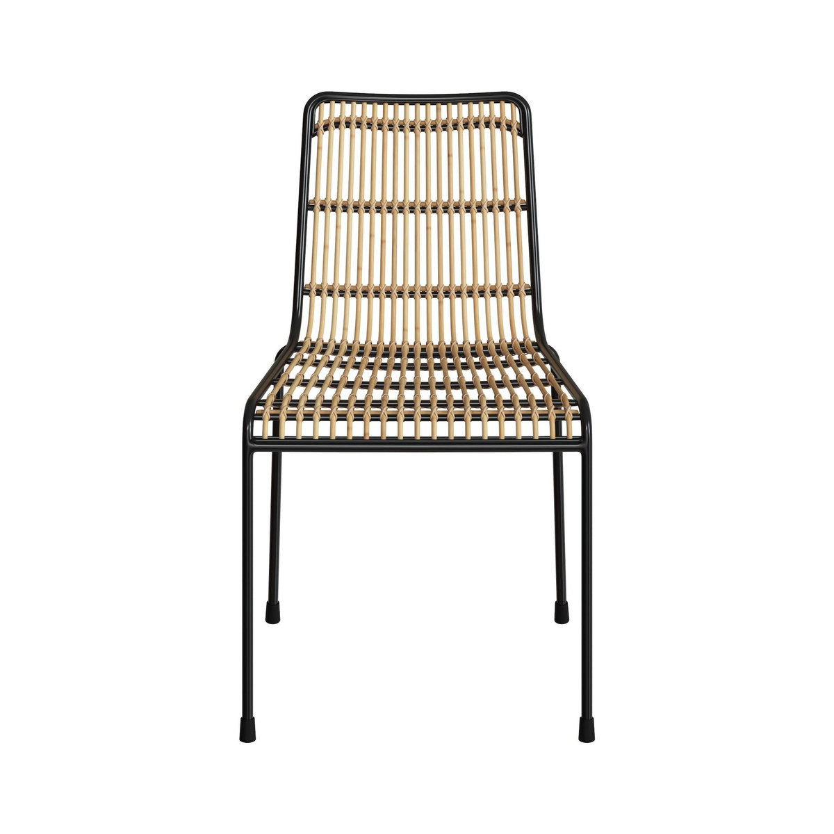 Rendez vous déco Lot de 2 chaises en rotin et structure en métal noir - Jouve