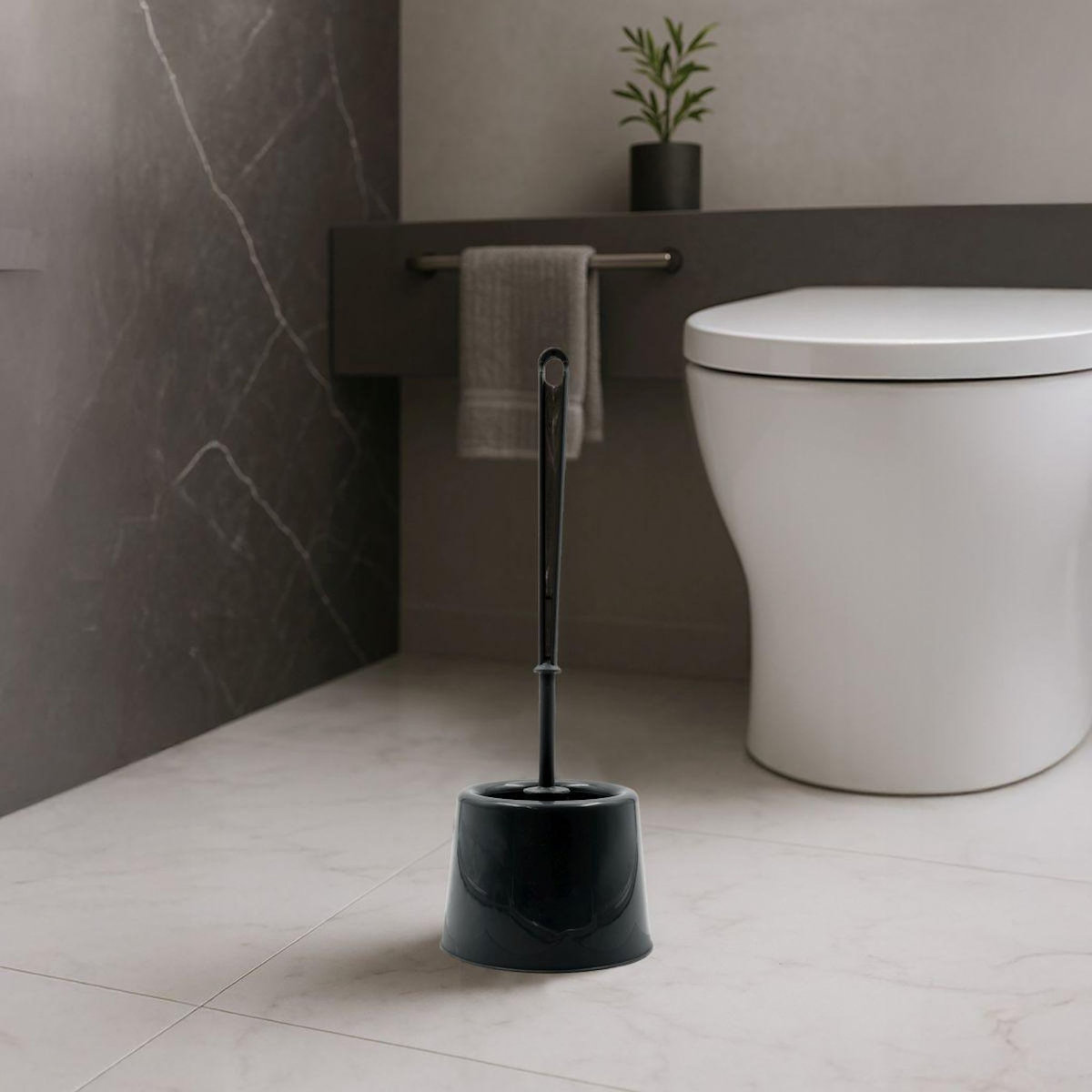 Paris Prix Brosse WC Uni  Tivoli  38cm Noir