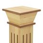 Voir la diapositive 5 : VIDAXL Support pilier carre a plantes Bois clair 17x17x66 cm MDF