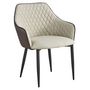 Voir la diapositive 2 : Paris Prix Lot de 2 Fauteuils Design  Zoa  88cm Beige & Marron