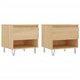 Voir la diapositive 2 : VIDAXL Tables basses 2 pcs chene sonoma 50x46x50 cm bois d'ingenierie