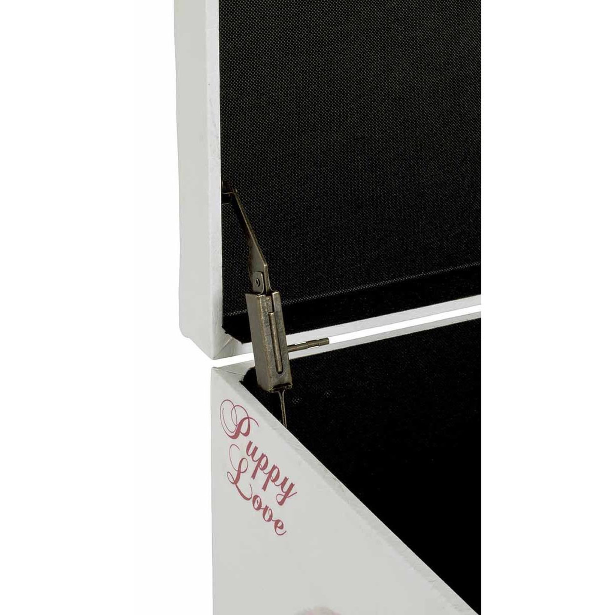 Voir la diapositive 3 : Paris Prix Coffre de rangement vintage  puppy  65cm blanc