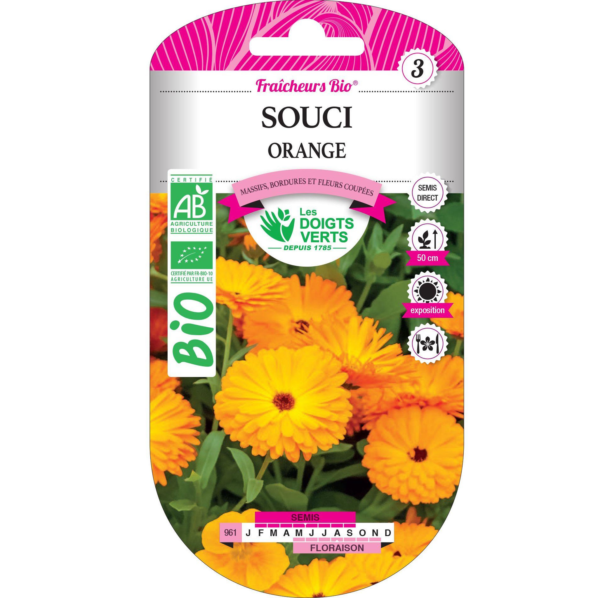 LES DOIGTS VERTS Graines souci orange BIO Les Doigts Verts
