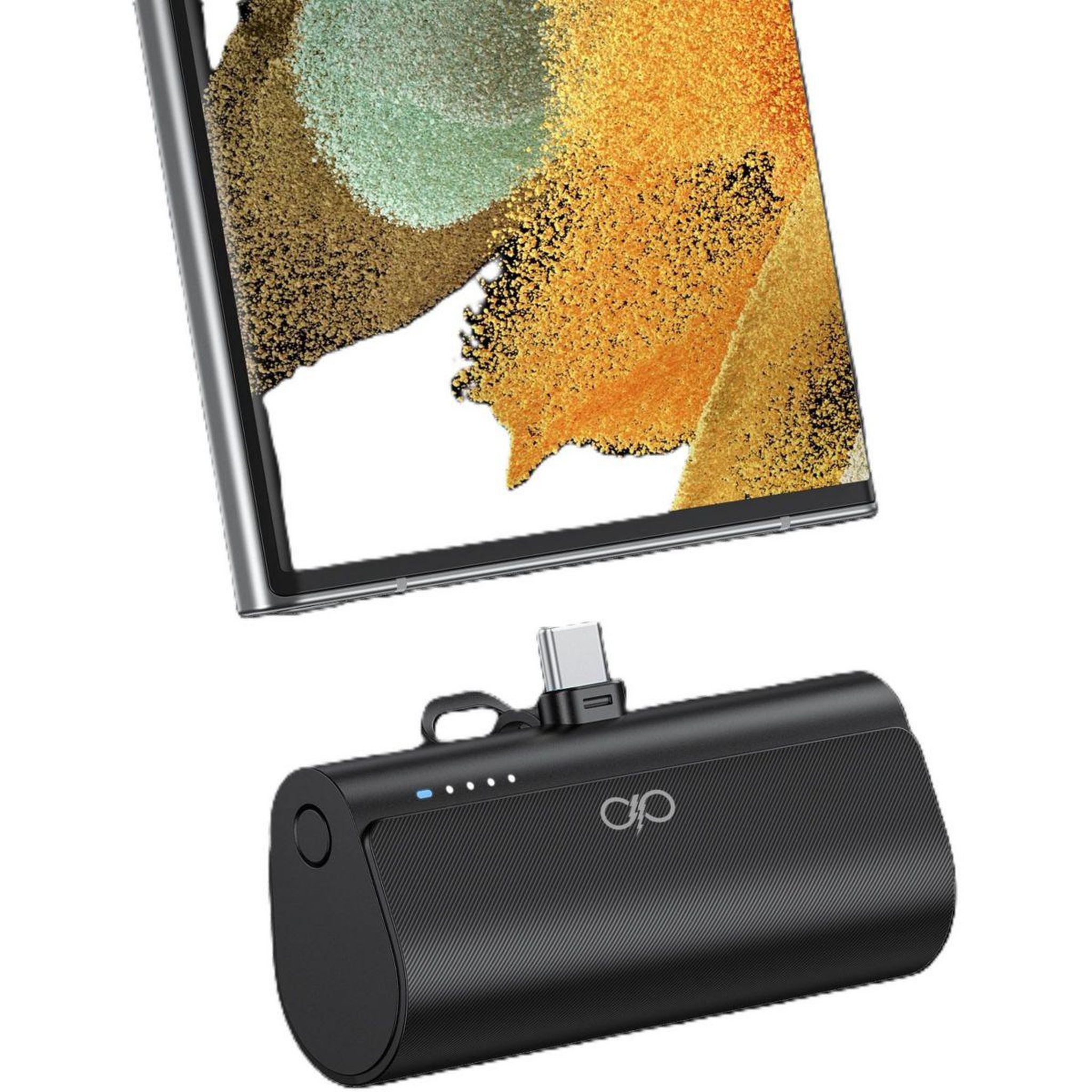 Voir la diapositive 2 : FORCE POWER Batterie externe 5000mah usb-c avec connecteur noir