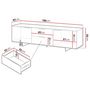 Voir la diapositive 4 : BEST MOBILIER Canterbury - meuble tv - 2 tiroirs - beige - 180 cm