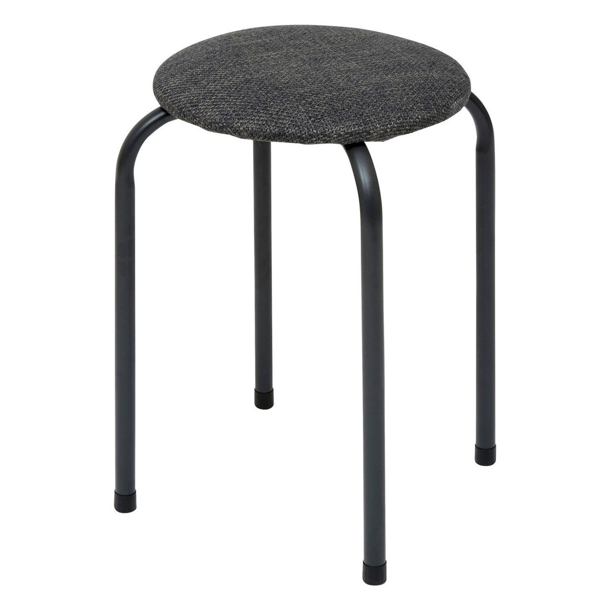 FIVE Tabouret d'appoint en métal et tissu chiné FLEXY