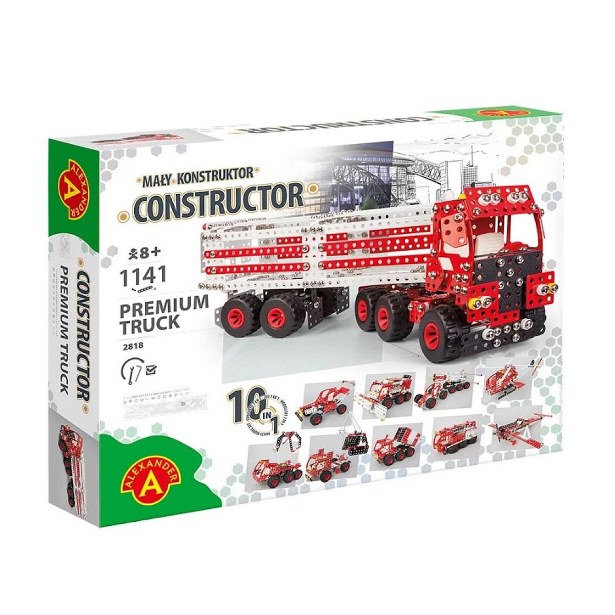 Icare Jeu de construction 10 en 1 Premium Truck Constructor Pro - 1141 pcs