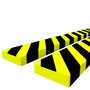 Voir la diapositive 4 : VIDAXL Protecteurs d'angle 2 pcs Jaune et noir 6x2x101,5 cm PU