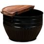 Voir la diapositive 4 : VIDAXL Table basse Bois de recuperation massif Forme de baril Noir