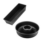 ZENKER Set de moule à cakes 30,5 x 11,5 cm et moule à savarins 28 cm Zenker Black Metallic