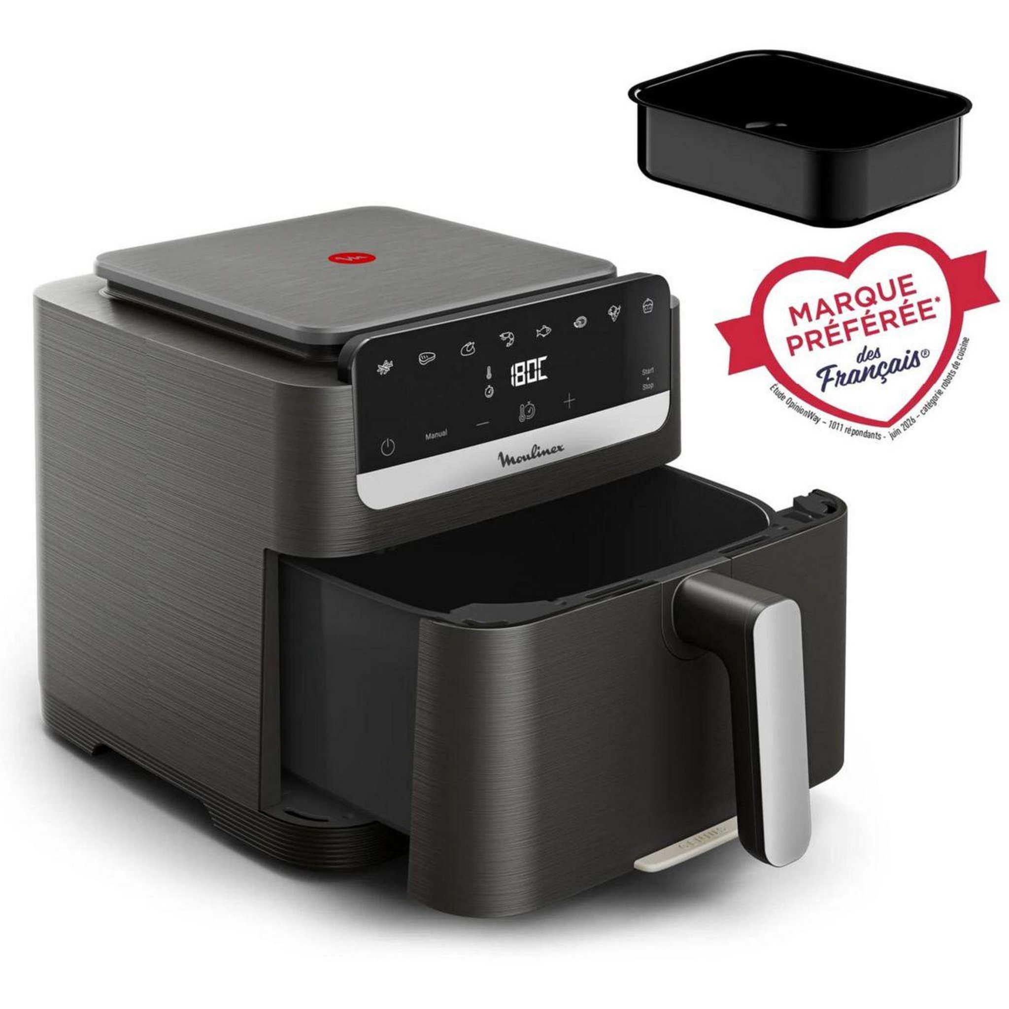 Voir la diapositive 2 : MOULINEX Friteuse sans huile easy fry mega compact ez866hf1