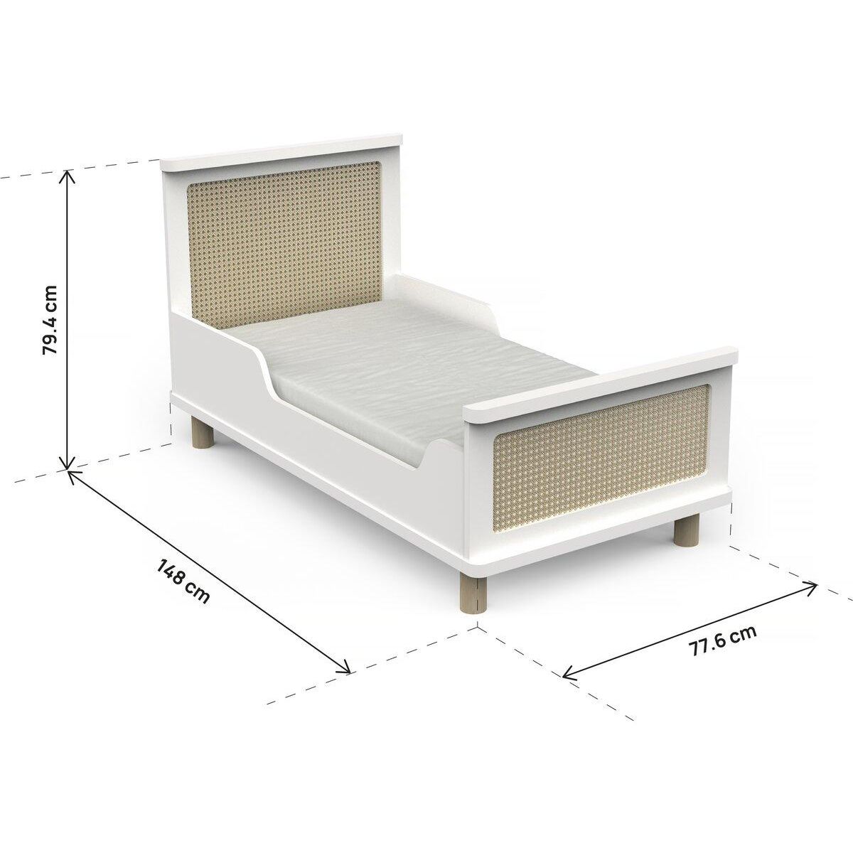 Habitat et Jardin Lit enfant   Ochna   - 70 x 140 cm - Blanc mat