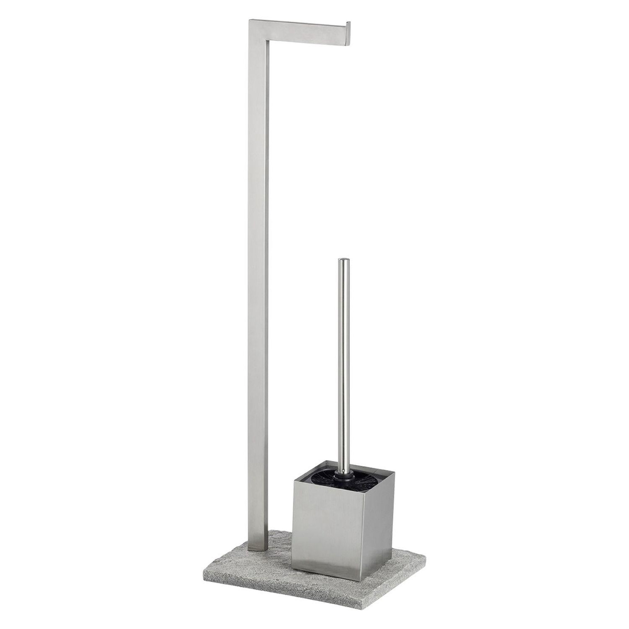 Voir la diapositive 2 : Wenko Valet WC en inox design Granit - Gris