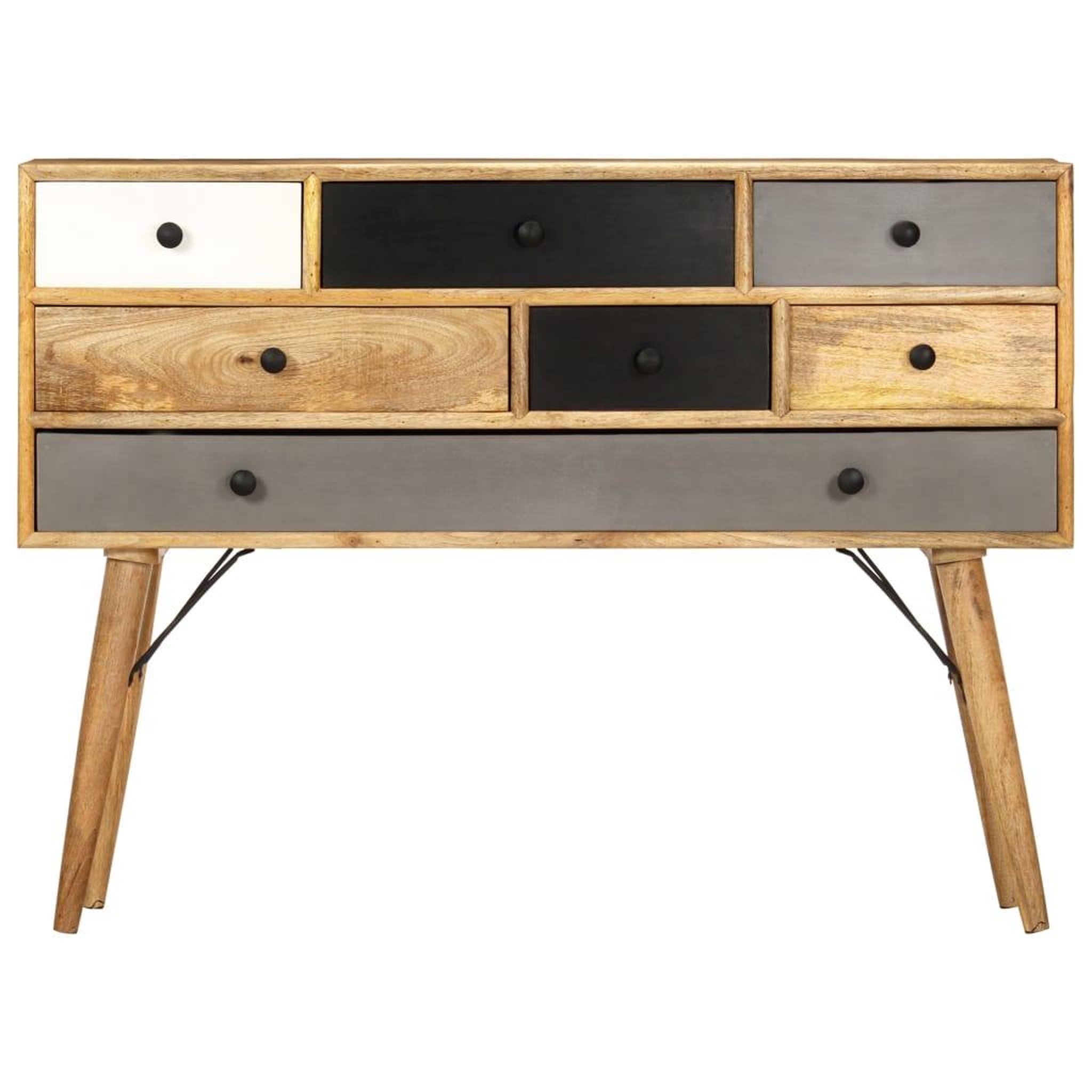 Voir la diapositive 3 : VIDAXL Buffet 110x30x82 cm Bois de manguier massif