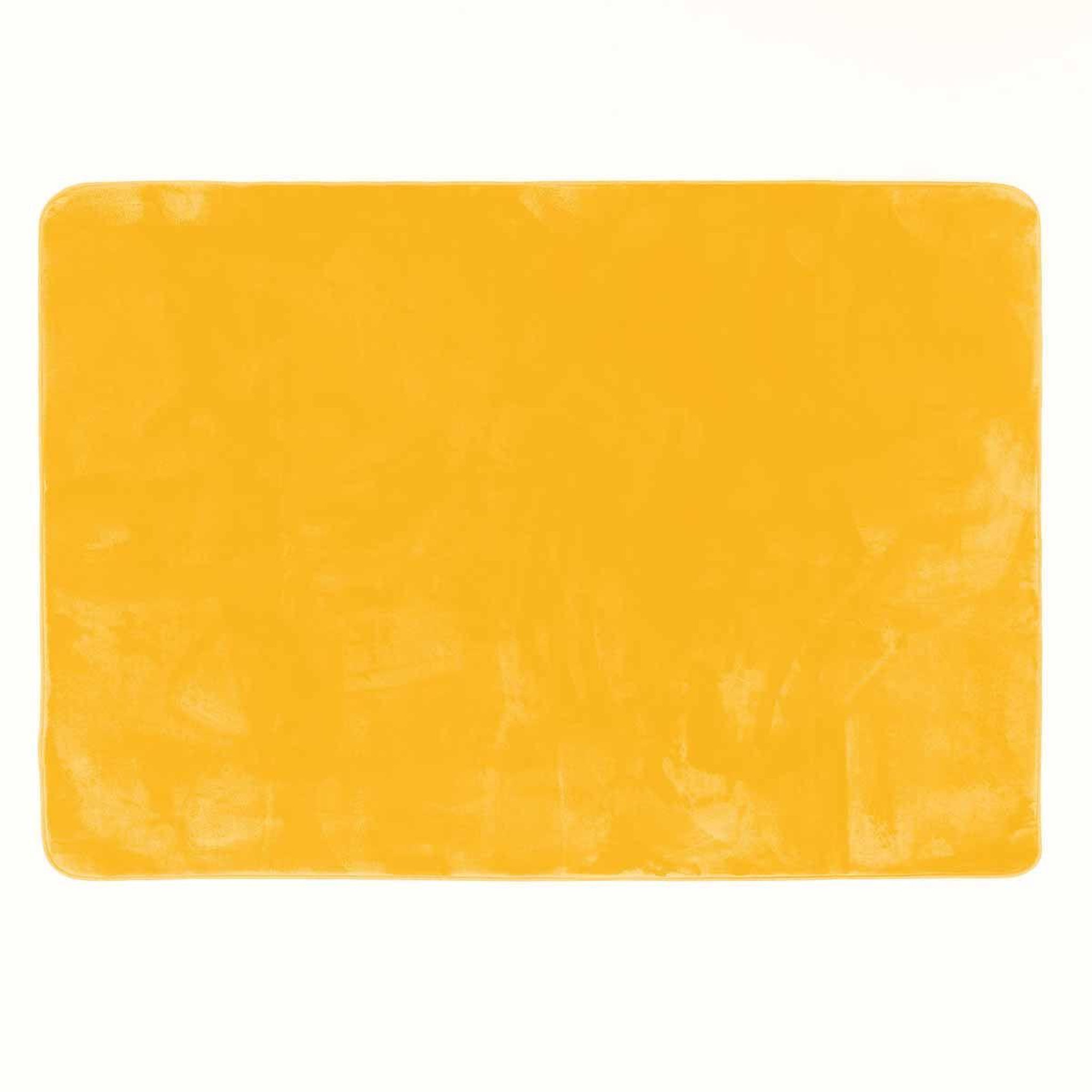 Douceur d'Intérieur Tapis uni en flanelle  flanou  120x170cm jaune