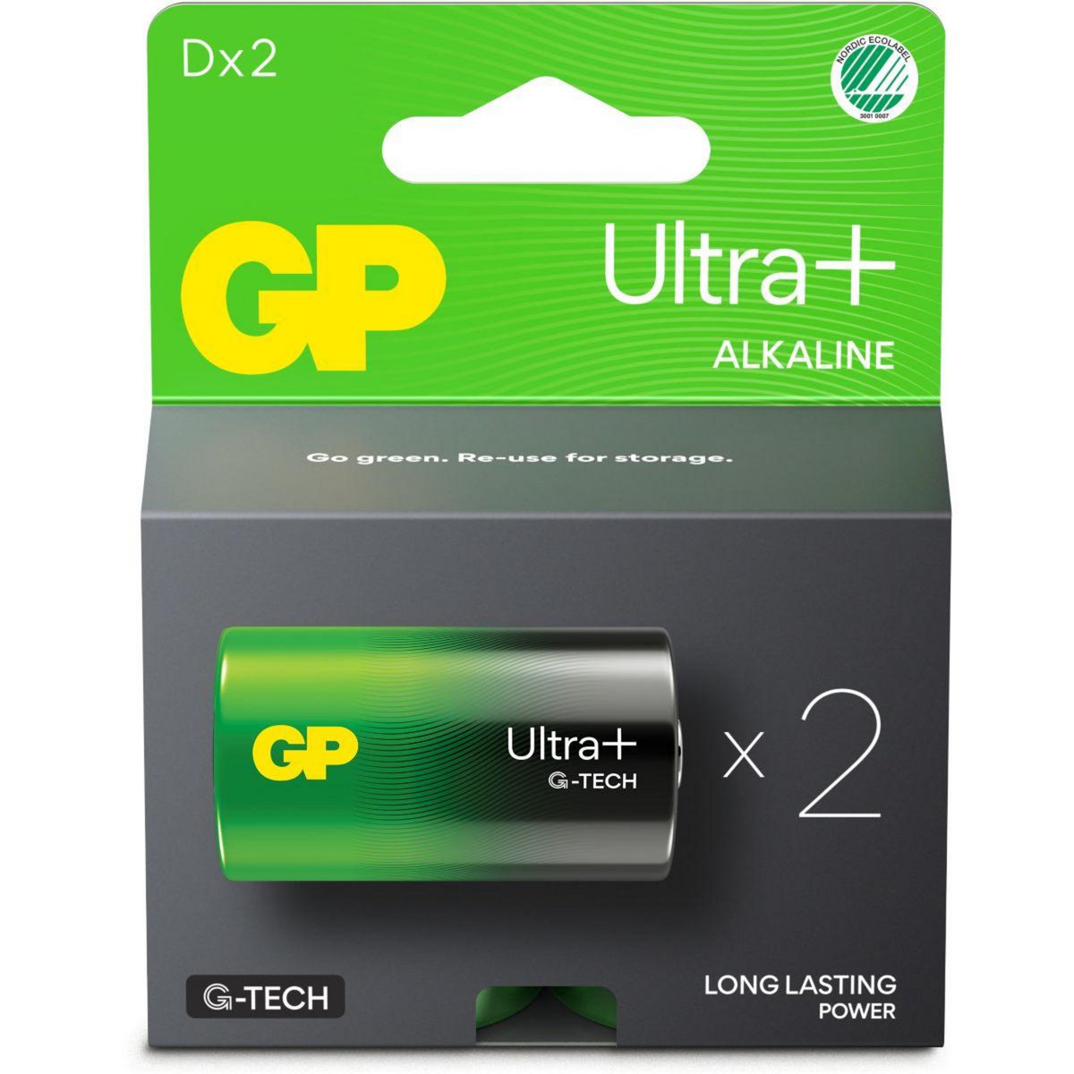GP BATTERIES Pile ULTRA PLUS 2 Piles D / LR20