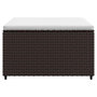 Voir la diapositive 4 : VIDAXL Repose-pied de jardin avec coussin marron resine tressee