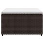 Voir la diapositive 4 : VIDAXL Repose-pied de jardin avec coussin marron resine tressee