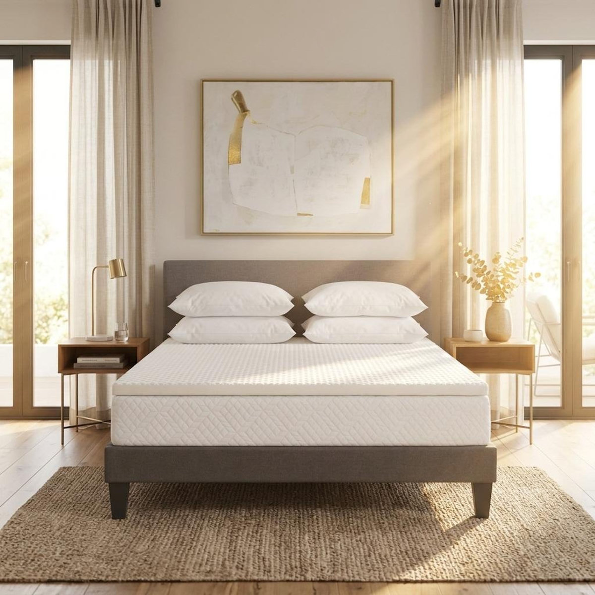 OLYMPE LITERIE OLYMPE LITERIE | Surmatelas NUAGE 2 places | Mémoire de forme & Zonage de confort