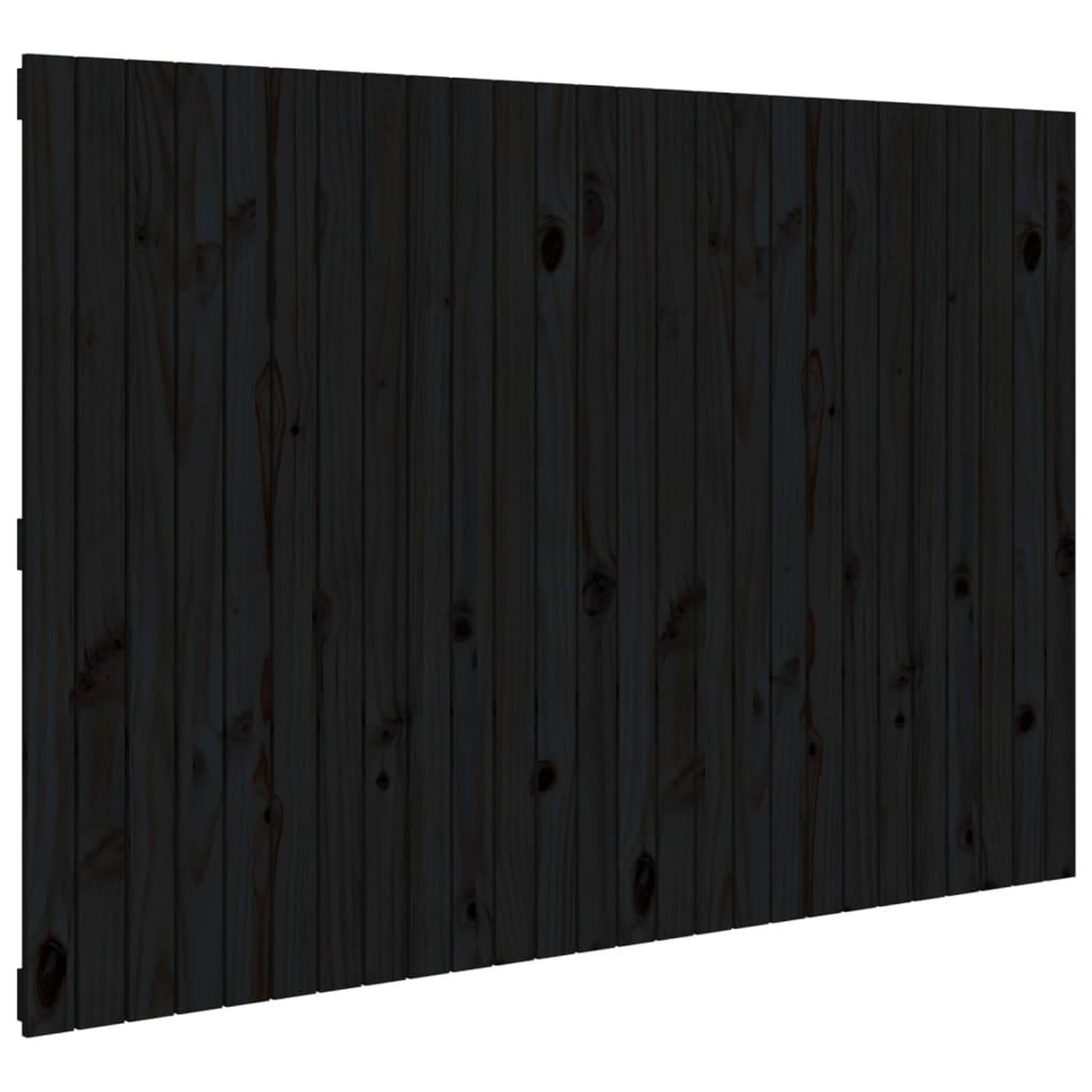 Voir la diapositive 2 : VIDAXL Tete de lit murale Noir 166x3x110 cm Bois massif de pin