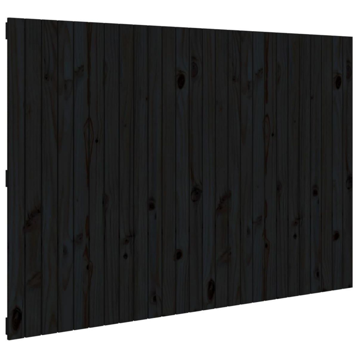 VIDAXL Tete de lit murale Noir 166x3x110 cm Bois massif de pin