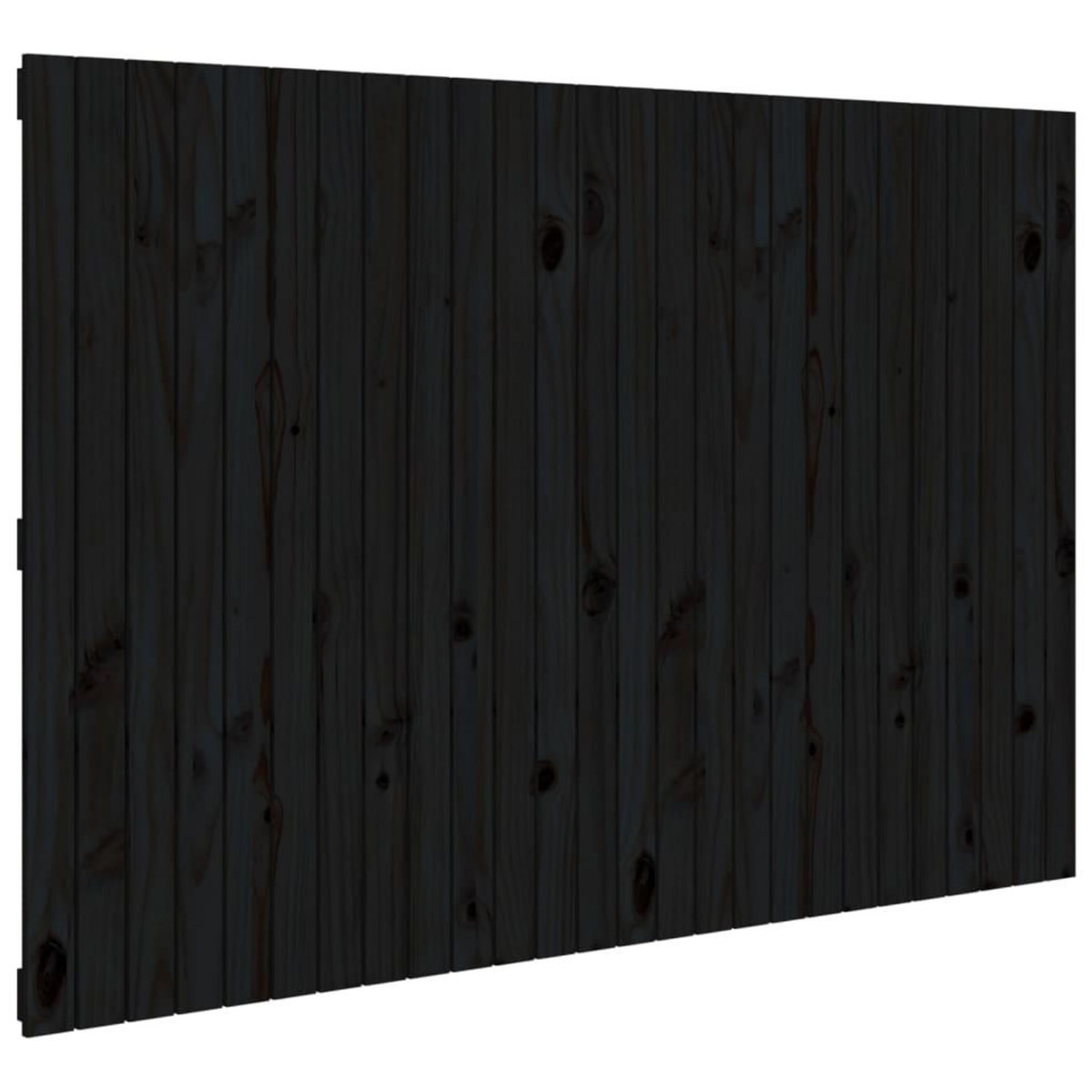 VIDAXL Tete de lit murale Noir 166x3x110 cm Bois massif de pin