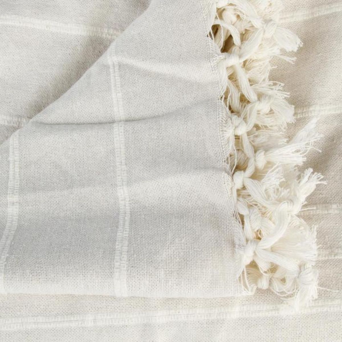 ATMOSPHERA Jeté de Lit  Algodon  160x220cm Ivoire