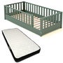 Voir la diapositive 1 : JURABABY Lit au sol enfant en bois SONHO avec matelas - 90x190