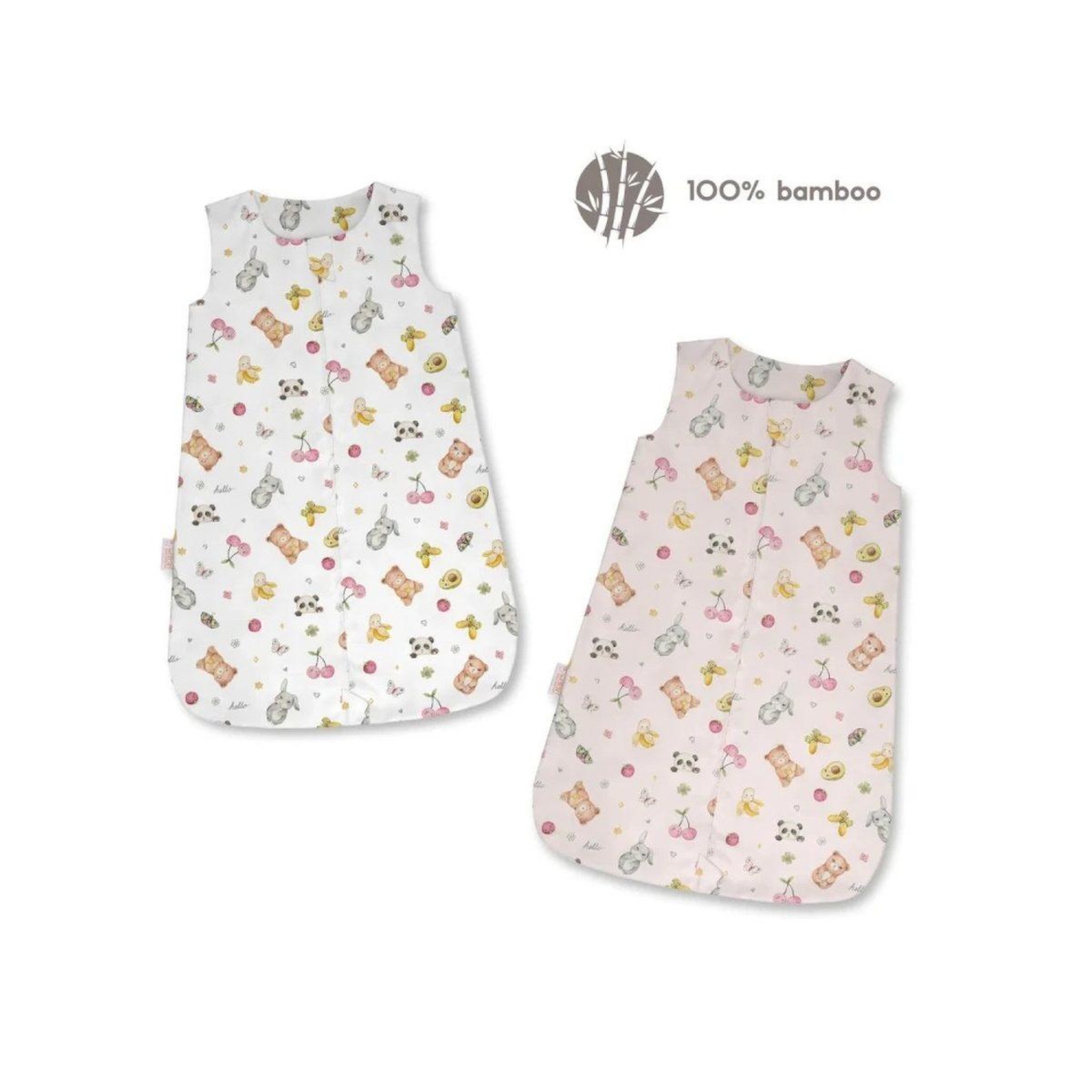 Voir la diapositive 2 : WALDIN Gigoteuse en bambou 40 × 64 cm 2,5 TOG - taille S - motif bonbons, blanc